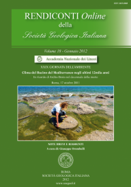 Rendiconti Online della Società Geologica Italiana - Vol. January 2012