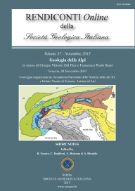 Rendiconti Online della Società Geologica Italiana - Vol. 37/2015