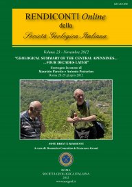 Rendiconti Online della Società Geologica Italiana - Vol. 23/2012
